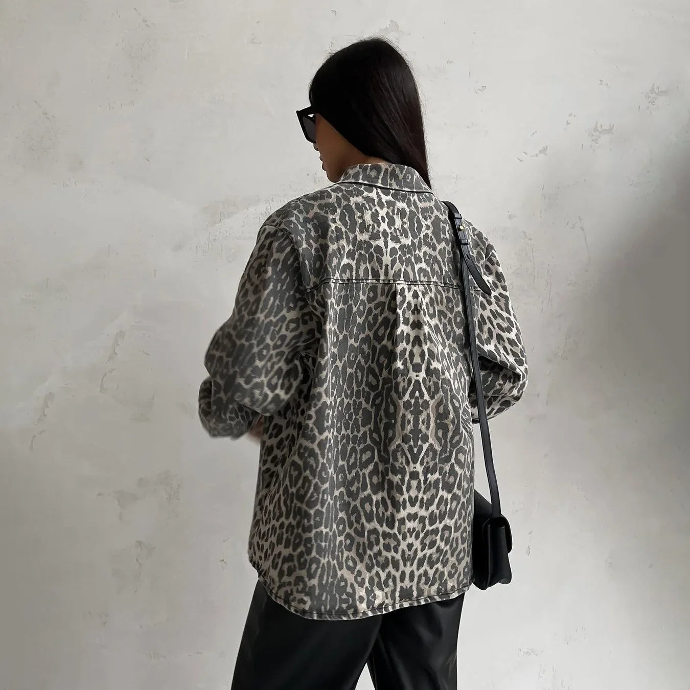 Uma | Leopard print denim jacket for women