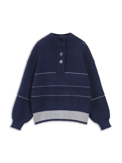 Trixie | Women's knitted sweater with button placket