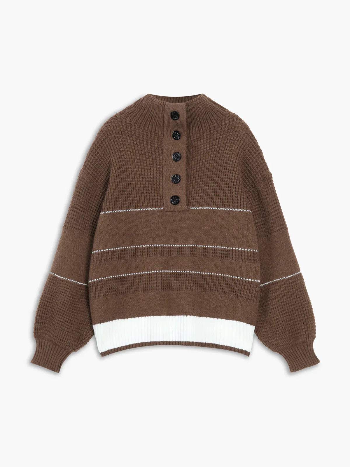 Trixie | Women's knitted sweater with button placket