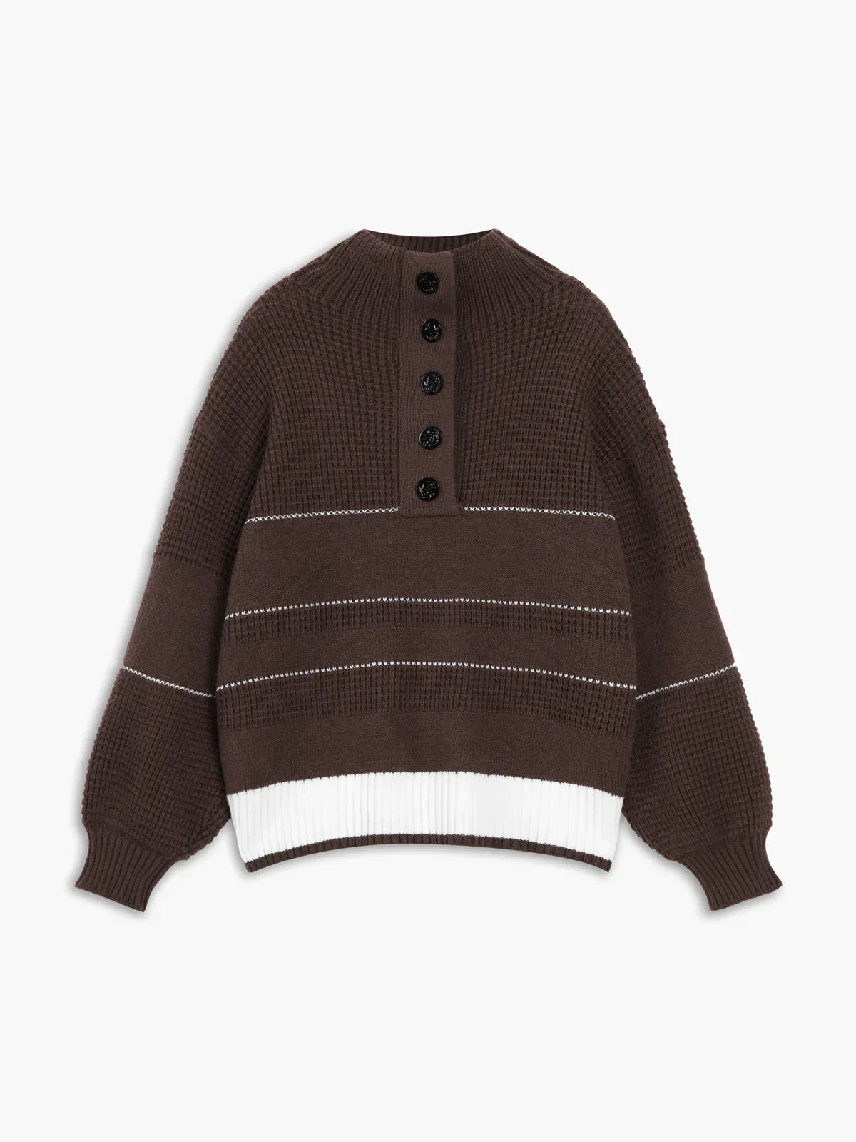 Trixie | Women's knitted sweater with button placket