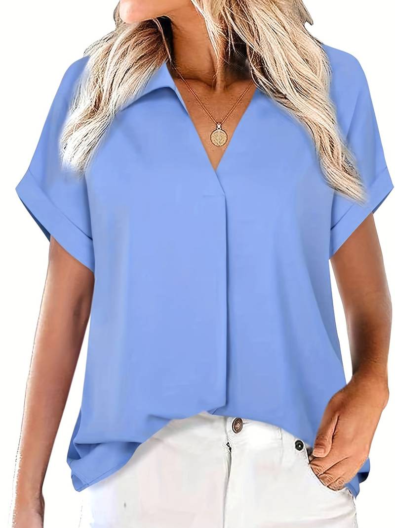 Verónica | Casual Summer Shirt With Turn-Down Collar For Women