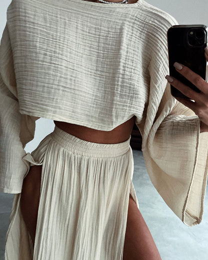 Uma | Two-Piece Set Flowy Split In
