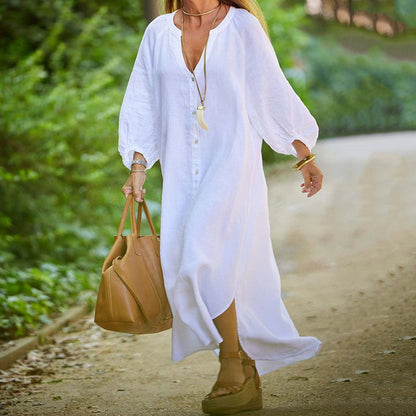 Adela | Long V-neck dress