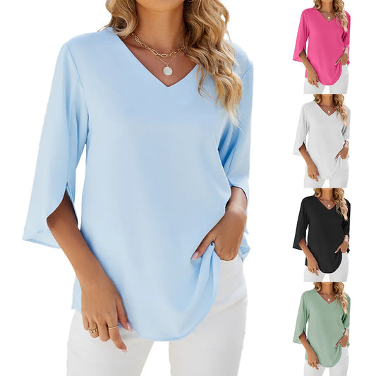 Valeria | Unique V-Neck Blouse