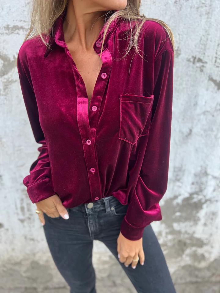 Vanessa | Luxurious Velvet Shirt