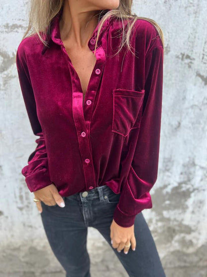 Vanessa | Luxurious Velvet Shirt