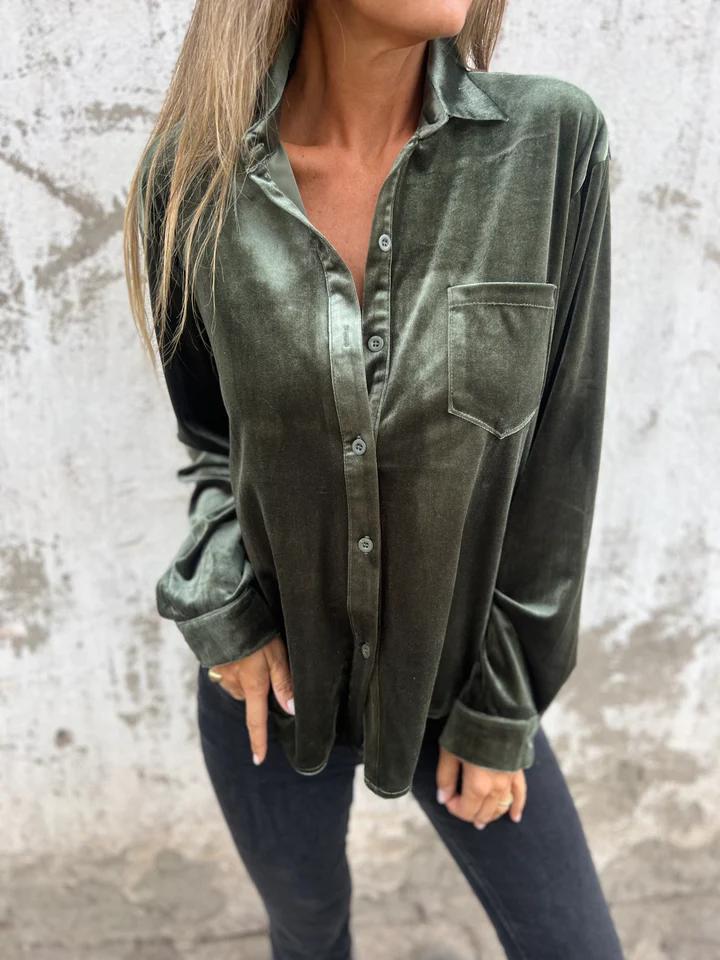 Vanessa | Luxurious Velvet Shirt