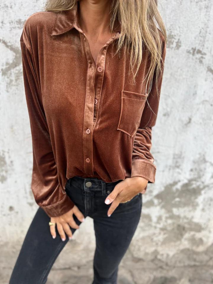 Vanessa | Luxurious Velvet Shirt