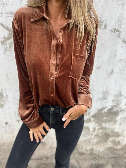 Vanessa | Luxurious Velvet Shirt