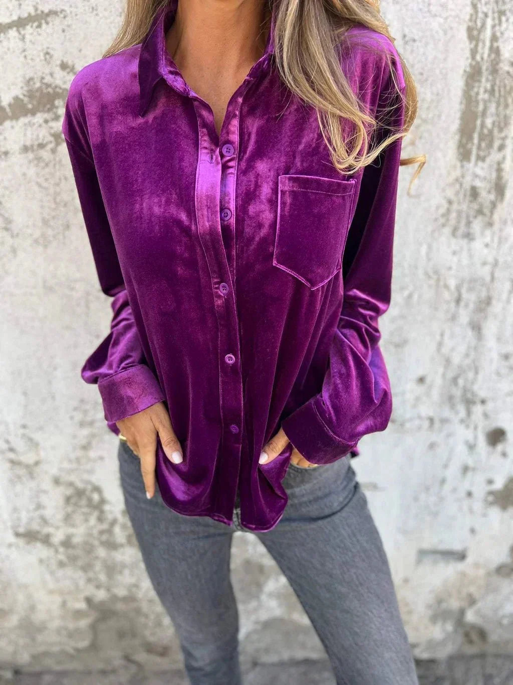 Vanessa | Luxurious Velvet Shirt
