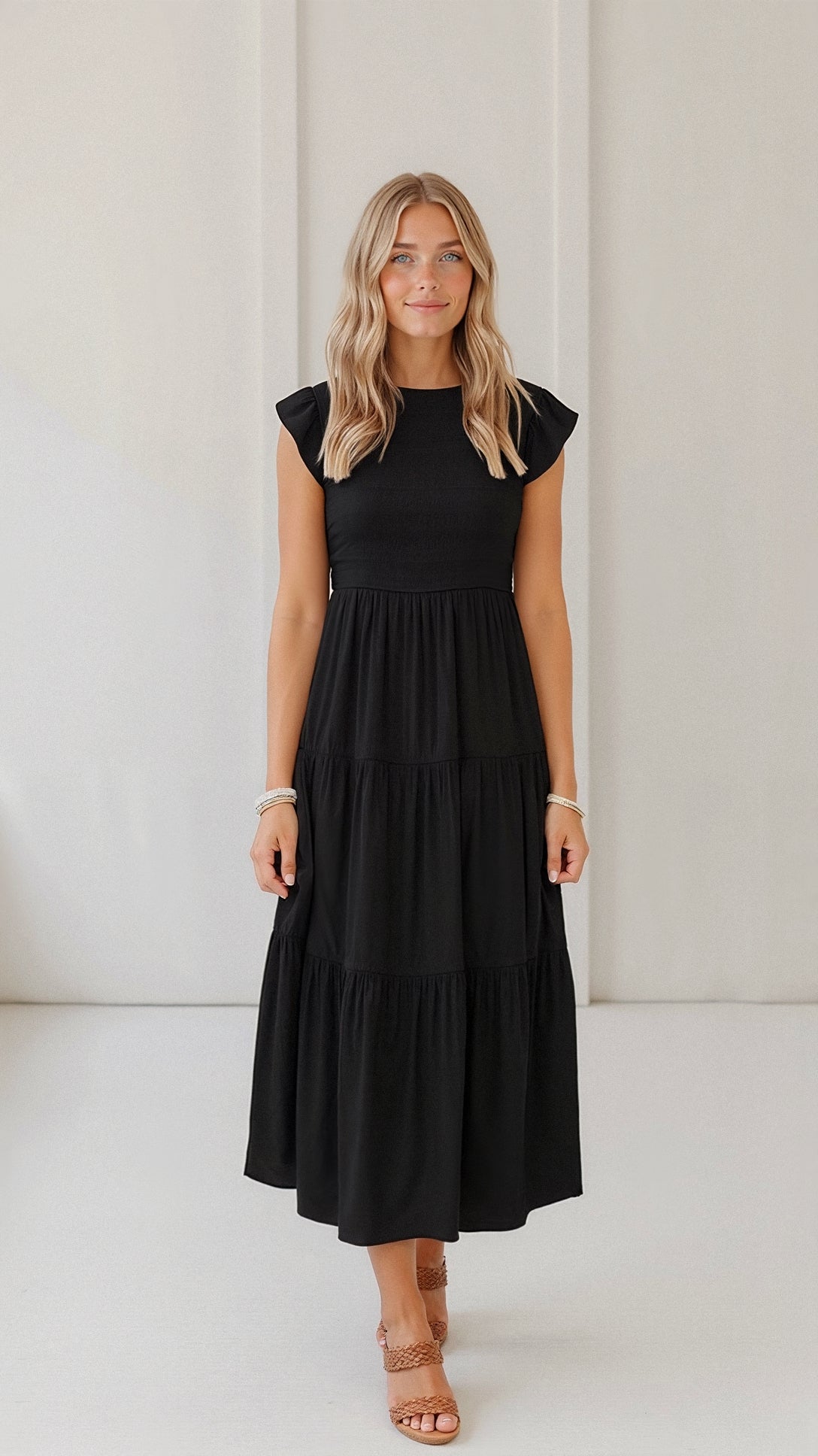 Wren | Smocked Summer Midi Dress Pleated