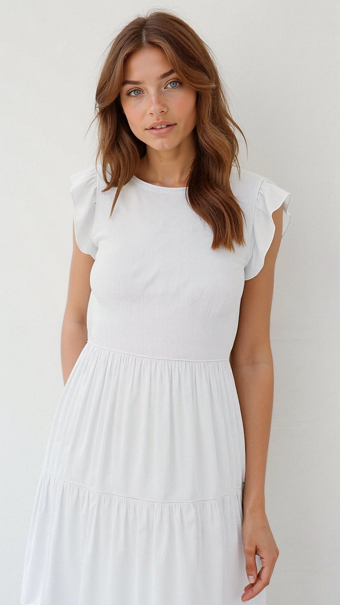 Wren | Smocked Summer Midi Dress Pleated