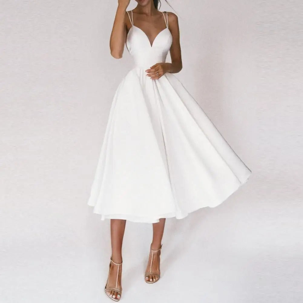 Thalía | Elegant V-Neck Party Dress