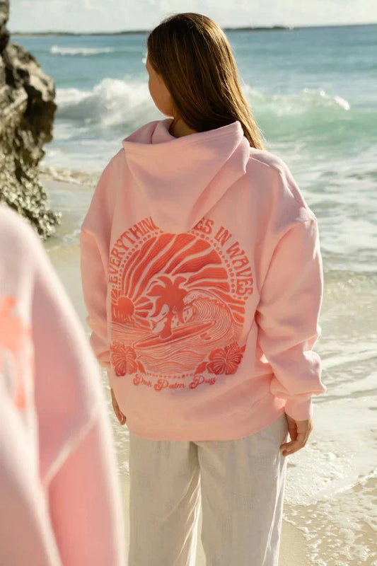 Tilly | Embroidered hoodie with tropical flair