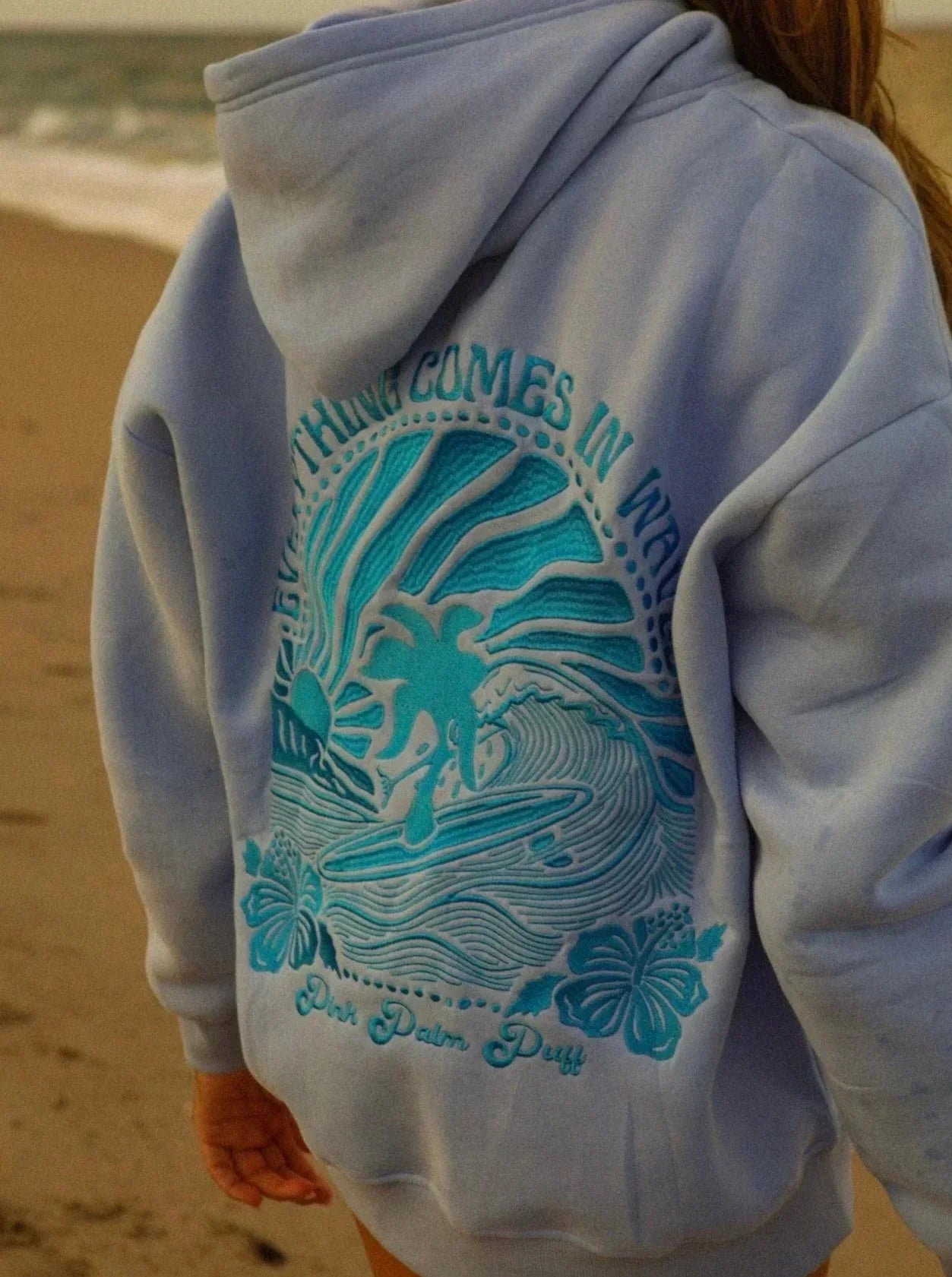 Tilly | Embroidered hoodie with tropical flair