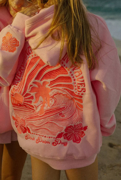 Tilly | Embroidered hoodie with tropical flair