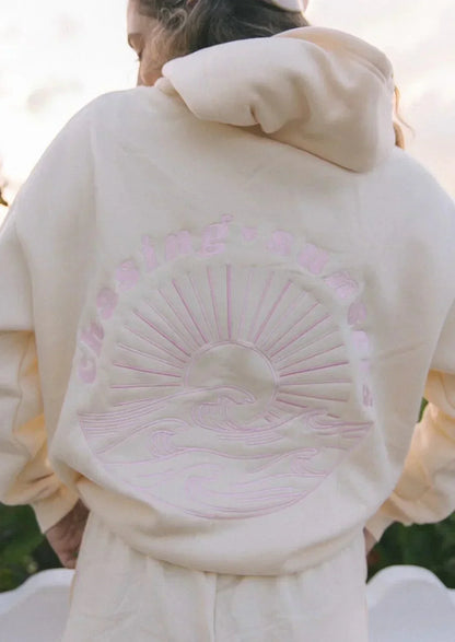 Tilly | Embroidered hoodie with tropical flair