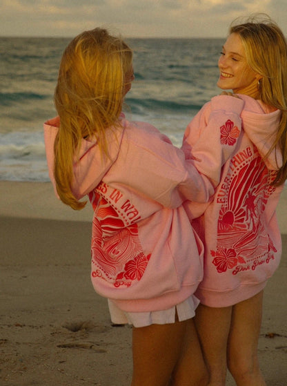 Tilly | Embroidered hoodie with tropical flair