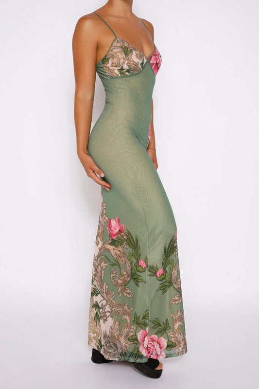 Aaliyah | Printed, Figure-Hugging Maxi Slip