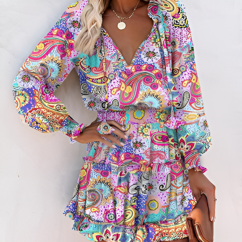 Trinidad | Mini Dress Floral Chiffon