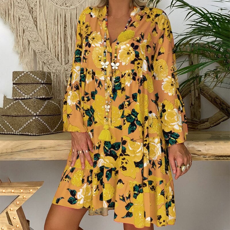 Úrsula | "Carla" designer dress with floral print
