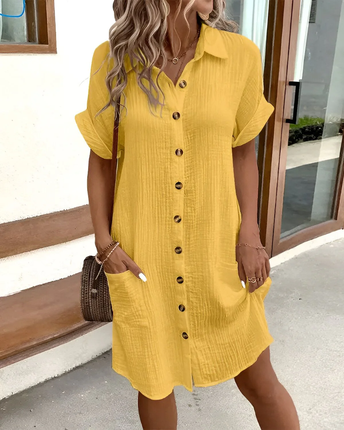 Vicki | Flattering And Breezy Mini Shirt Dress