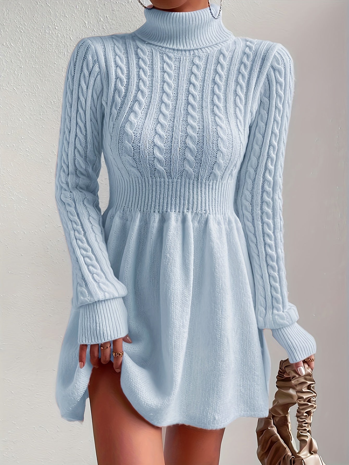 Tracey | Elegant A-Line Knitted Dress Made Of Fine Wool