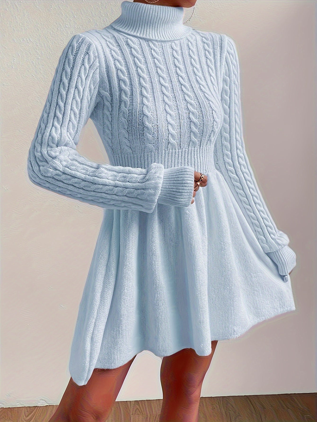 Tracey | Elegant A-Line Knitted Dress Made Of Fine Wool