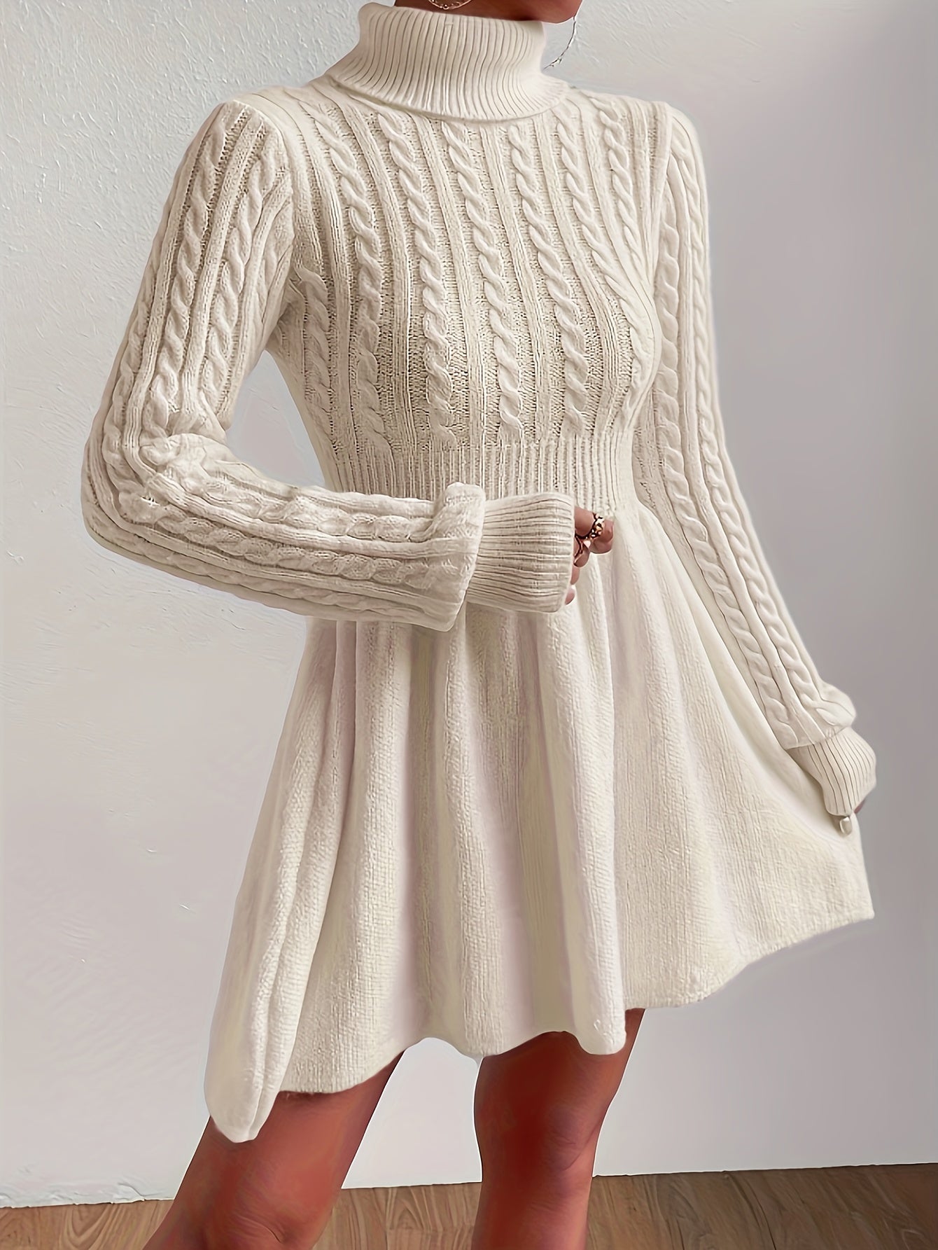 Tracey | Elegant A-Line Knitted Dress Made Of Fine Wool