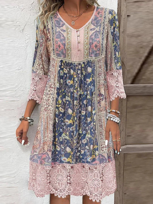 Theodora | Elegant Boho Dress Made Of High-Quality Cotton