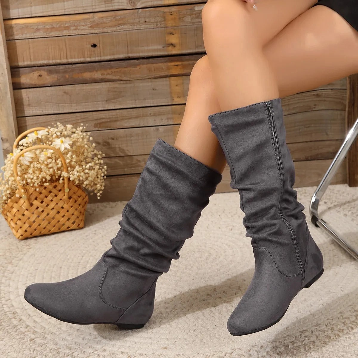 Vera | Claudia ��� High Boots with Flat Sole